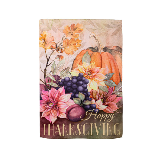 Happy Thanksgiving Suede House Flag