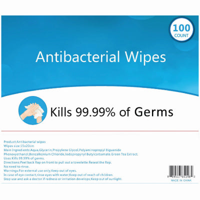 Antibacterial Wipes 100ct