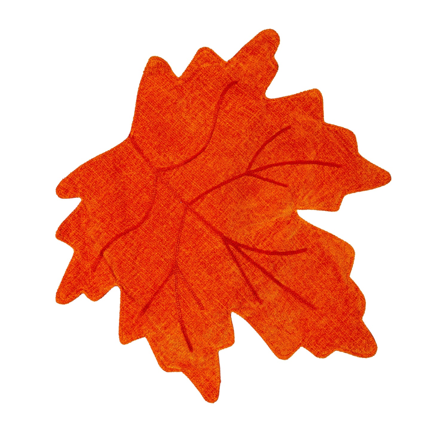 15" Fabric Leaf Shaped Placemat, Give Thanks