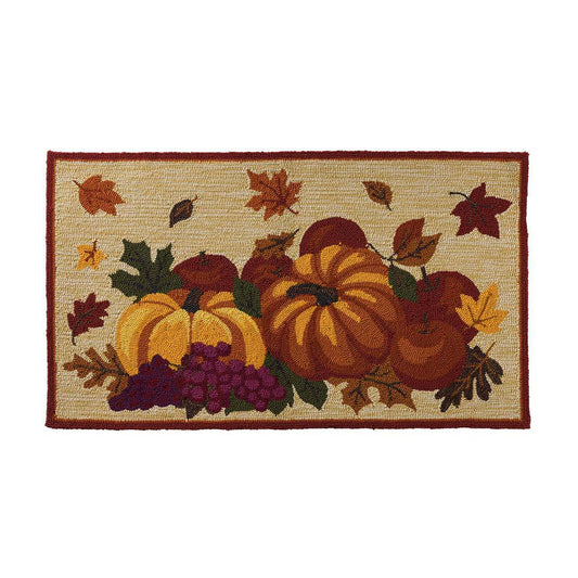 Indoor/Outdoor Fall Bounty Hooked Polypropylene Ac