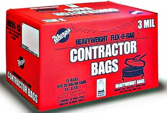 Warps 3mil Contractor Bags-15ct